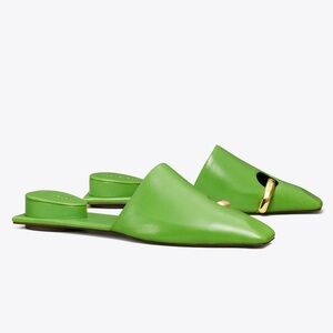 Tory Burch Pierced Mules in green
